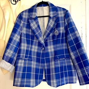 Zeta Phi Beta Blue Plaid Women’s Blazer